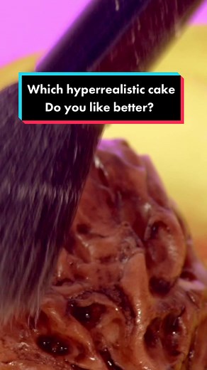 Comparing Hyperrealistic Peach Cake Variations: Whole vs. Halved