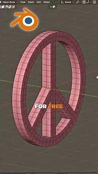 🚀 Essential 3D Modeling Exercises | Blender & Plasticity | Part 34 | Peace Symbol | #3dmodeling
