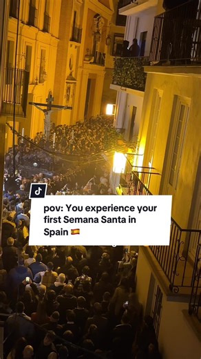 pov: You experience your first Semana Santa in Spain! 🇪🇸 I did my research and knew that in Spain, Semana Santa is a BIG deal. I knew the processions happen and people travel into cities like Malaga to come see them. I did NOT expect them to do practice runs at 12:30AM though! It was such a fun surprise. This was when I was in Spain in 2024. You can see how much time and care they put into pasos (floats). They are truly works of art, and I loved that I got to experience the whole thing from my