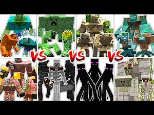 ULTIMATE ALL MUTANT MOBS TOURNAMENT - Minecraft Mob Battle