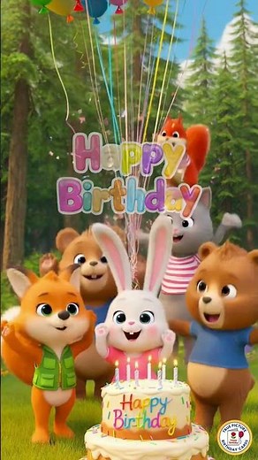 Beautiful Happy Birthday Animation Card (Party Time for Kids) #happybirthday #birthdaycard #birthday
