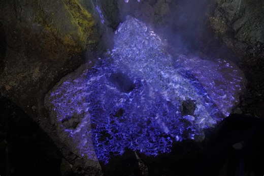 At Night, This Lava Turns Blue and It’s Not a Magic Trick