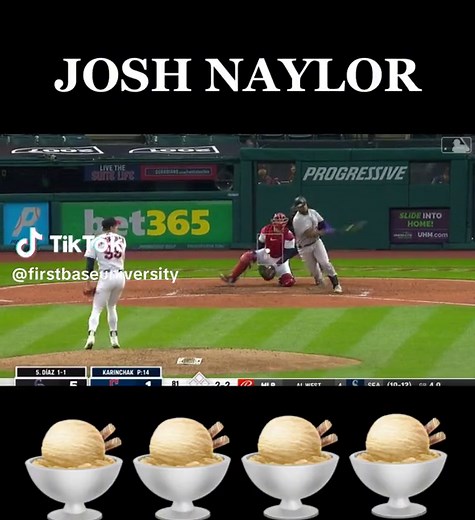 Josh Naylor Long Throw Dug Out by Jose Ramirez | MLB Baseball Highlights