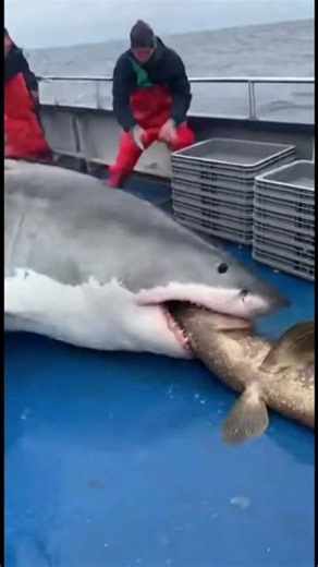 Great White Shark vs. Goliath Grouper Incredible Boat Encounter! 😱