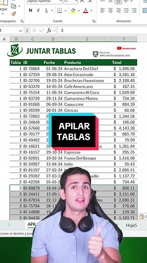 Como se juntan correctamente tablas en #excel 😉 Función ApilarV o powerquery?