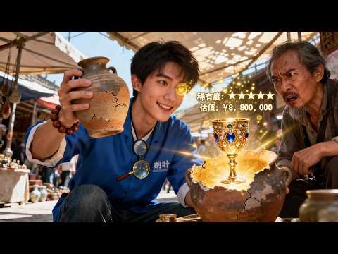 外賣員意外獲得神奇透視能力，不僅能看穿一切，還能識別寶物價值！從此他在古玩市場瘋狂撿漏，開公司賺大錢，從窮小子一路逆襲成首富！🔥