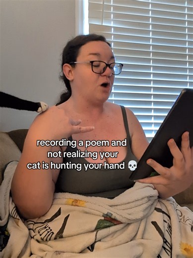 Recording a Poem While Your Cat Hunts Your Hand — Funny Slam Poetry Moment