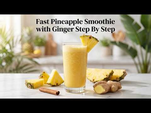 Fast Pineapple Smoothie with Ginger Guide Step By Step