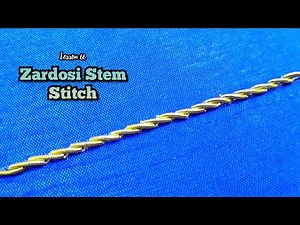 Aari Work Tutorial 66 | Zardosi Stem Stitch using Aari Needle