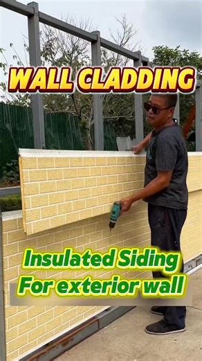 Effective climate control for building interiors, insulated by nose block extreme heat and cold #wallpanel #wallcladding #wallpanelling #wallboard #metalsiding #revestimiento #sandwichpanel #remodeling #containerhouse #containerhome #constructionmaterials #fireproof #constructor #construccion #sidingmetalico #wholesale #buildingmaterials #homedecor #homerenovation #Waterproof