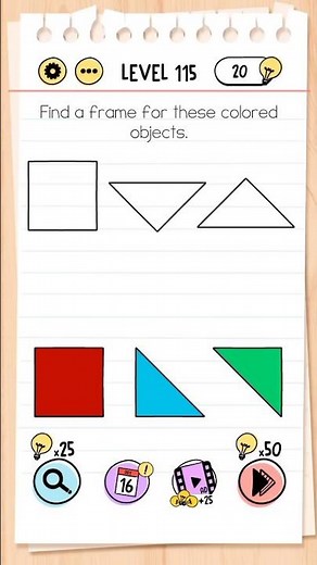 Find a frame for these coloured objects.|| Brain Test 🧠||
