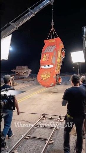 Real Life Lightning McQueen Shooting! ⚡😱 #viral #mcqueen #mcq #shorts #vlog #youtubetv