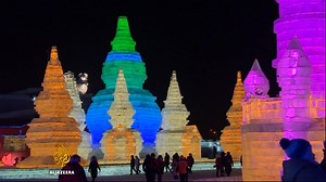 128K views · 2.4K reactions | The world's largest ice and snow sculpture festival is underway in northeastern China, complete with 180,000 cubic metres of ice. | Al Jazeera English | Facebook