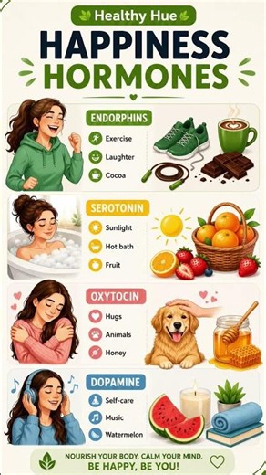 4 Happiness Hormones You Can Boost Naturally | Feel Better Every Day ! 😊