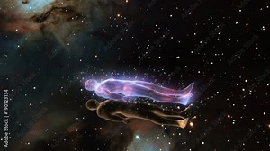 Soul Leaving a Human Body 3D Animated Illustration alternate version 01