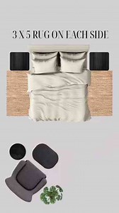 Try this rug idea for small bedrooms