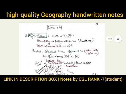 Geography SSC World & Indian | Complete Geography Notes | Handwritten SSC Geography Notes 2026
