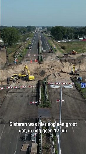 In 1 nacht een gloednieuwe onderdoorgang in de A27 schuiven? 🏗️ Bekijk onze nieuwste video! #RWSNU