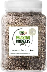 Roasted Edible Crickets - Pound Size - Pound Size - Crickets you can eat - Farm raised for human consumption, 16 Ounce