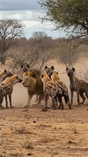 Lions kills hyenas #wildlife #animals