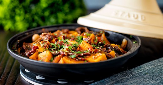Sweet Potato Tagine With Dates and Almonds