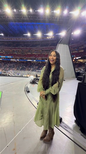 It’s such an honor to sing the National Anthem at the Houston Rodeo! This is my first time at the rodeo 🥰🤠 @rodeohouston | Jessica Sanchez