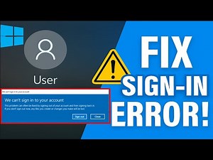 Fix “We Can’t Sign In to Your Account” Error on Windows 10/11 (100% Working)