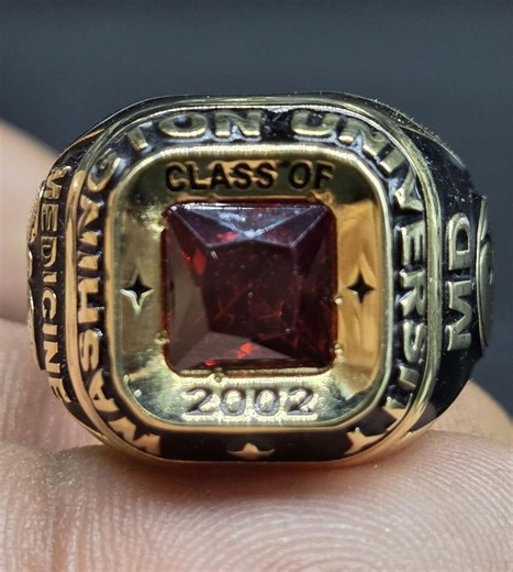 2002 University School of Medicine Class Ring, Ruby Red MD Graduation Jewelry - Etsy