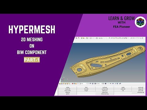 Hypermesh 2D meshing tutorial Part-1| BIW meshing |Geometry cleanup| hypermesh midsurface extraction