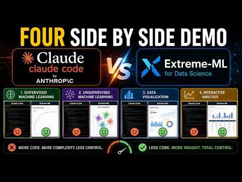 Seeing is Believing : Extreme-ML vs @claude claude code by @anthropic-ai 4 demo for Data Science