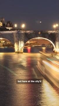 Paris bridge becomes giant ‘cave’