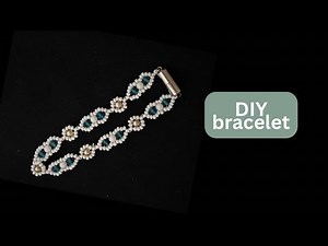 Easy Beaded Bracelet Tutorial | Beginner Pattern with White & Green Beads