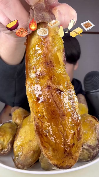 満腹感を味わう！さつまいもASMR大食い