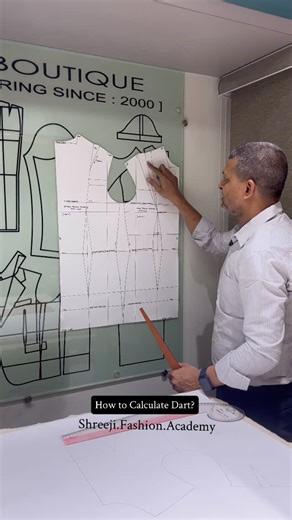 _Shreeji~ Fashion Courses & Education | Fashion Instructor on Instagram: "Perfect fit starts with the right dart calculation. Here’s how to measure, divide, and place darts correctly for clean shaping and balance. ✂️📏 For more information call on 9825484920 #DartCalculation #PatternMaking #GarmentFit #ShreejiFashionAcademy #FashionEducation"