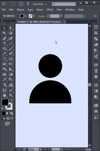 User Profile Icon Design in Illustrator #icondesign #shorts