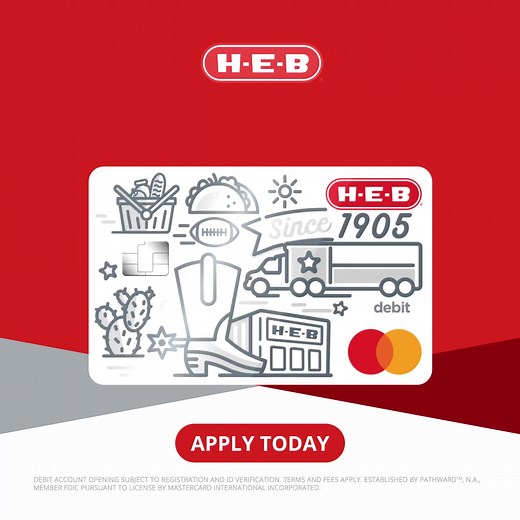 2.3K views · 295 reactions | Sign up for the H-E-B Debit Card and enjoy no monthly fee to maintain your account. With benefits like these, it pays to be a Texan. | H-E-B | Facebook
