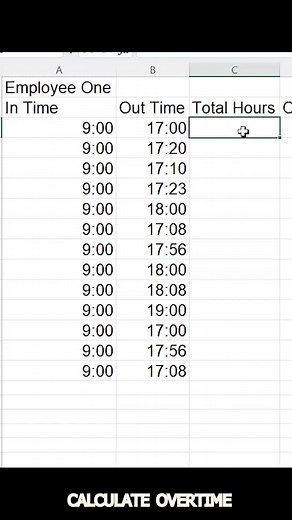 Overtime Calculation Tutorial Using Microsoft Excel