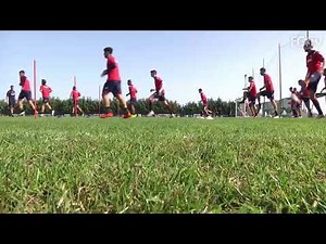 Rifinitura sotto lo sguardo attento del Presidente e i convocati per Lecce