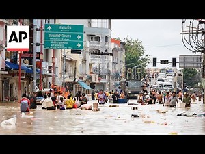 Scene in Thailand as flooding death toll rises to more than 80 people