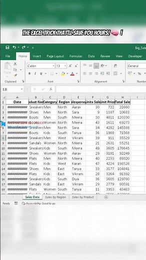 Make Your Excel Sheet Look Perfect: Freeze + Resize Tricks 🔥