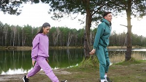 Couple stretching outdoors | Free Stock Video Footage