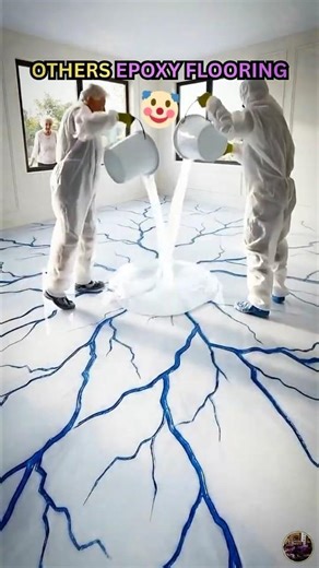 OTHER EPOXY FLOORING VS LAST ONE ☠️ #trollface #trending #trollfaceedit