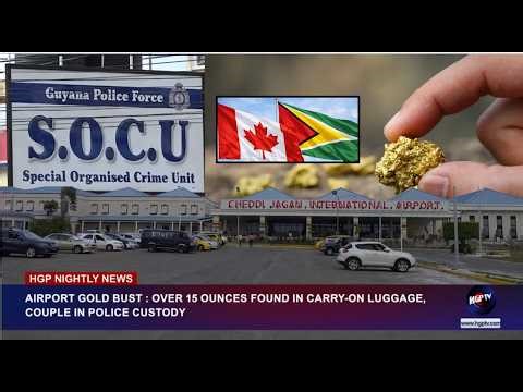 AIRPORT GOLD BUST— OVER 15 OUNCES FOUND IN CARRY-ON LUGGAGE, COUPLE IN POLICE CUSTODY