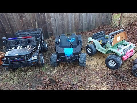 Best Power Wheels? - 2 Jeeps vs Dune Racer vs Huffy SWAT Truck - Review / Quick Overview