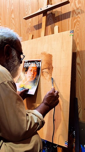 Pyrography portrait @Imran Khan Official #art #imrankhan #imrankhanpti #pti #pyrography #nigaarkhana #fypシ