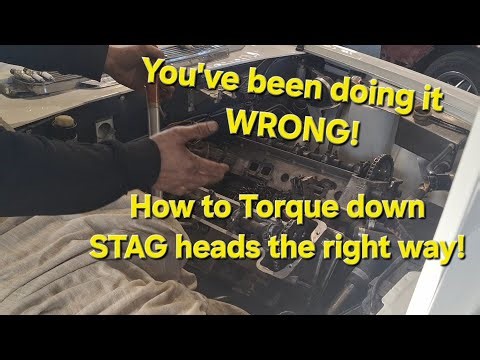 Yorkshire Classic Cars ltd Restoration workshop Guide-How to torque down Triumph Stag cylinder heads