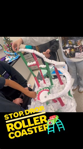 🎢 Watch our students’ marble roller coasters come to life! After designing and building their tracks from paper and cardstock, students explored potential and kinetic energy in action—seeing how every hill, drop, and curve affects the marble’s speed. They even added creative themes to make their roller coasters look like real theme park rides. Check out the excitement in this video! 🎡✨ | Valley Middle School