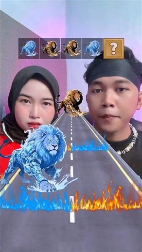 Siapa Yang Menang? Main Filter Singa iPhone 17 Pro Max 😱 #shorts