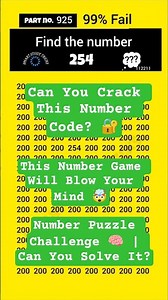 Number Game Puzzle Challenge 🧠 #game #quiz #puzzle #riddles #challenge #quizgame #math