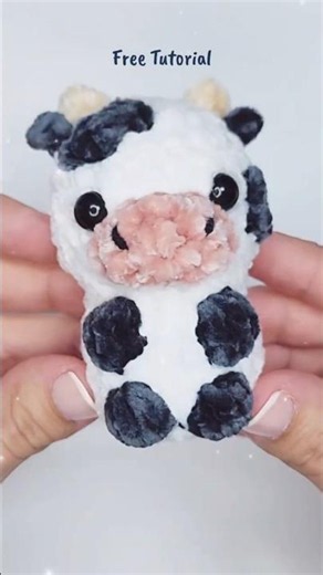 FREE TUTORIAL - Crochet Cow 🐮 #freecrochetpatterns #amigurumi #cow
